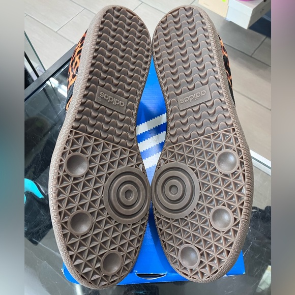 Women’s Adidas Samba OG Black Green Leopard Size 10.5 - Picture 6 of 8